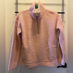 Old Navy Pink 1/2 Zip Zipper Pull Over Teddy Fleece Jacket Coat NWT Spring Soft